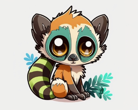 kawaii lemur