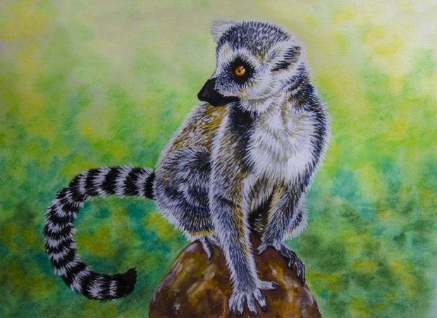 painting with lemurs