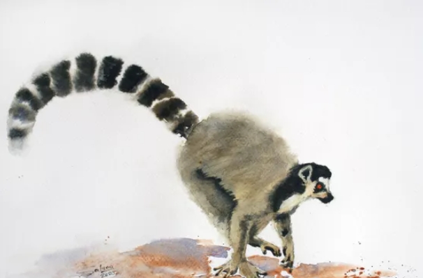 lemur painting