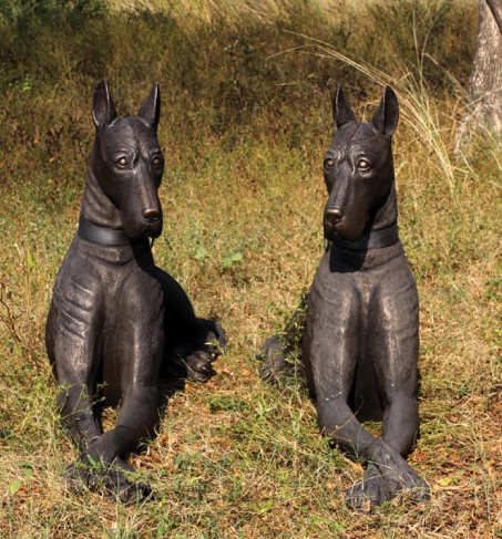 Black Male Great Dane statue